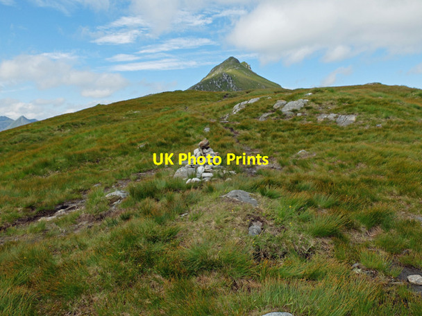 Photo 6"x4" Small cairn on the Bealach an Lapain Bealach an Lapain c2015