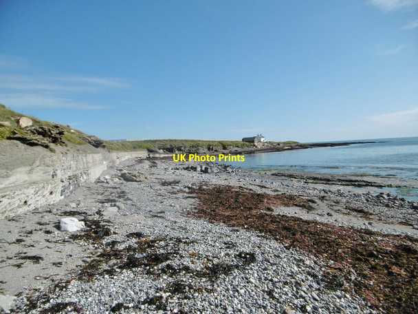 Photo 6"x4" Balladoole, shingle & rock beach Castletown\/SC2667 c2015