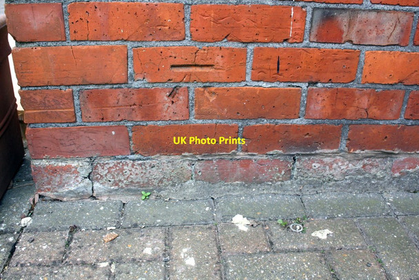 Photo 6"x4" Benchmark on #186 Marlborough Road Lawn c2015