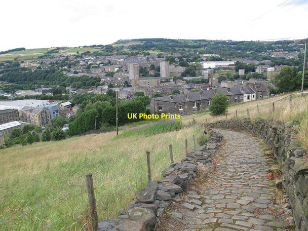 Photo 6"x4" Setted path above Sowerby Bridge Sowerby Bridge c2015