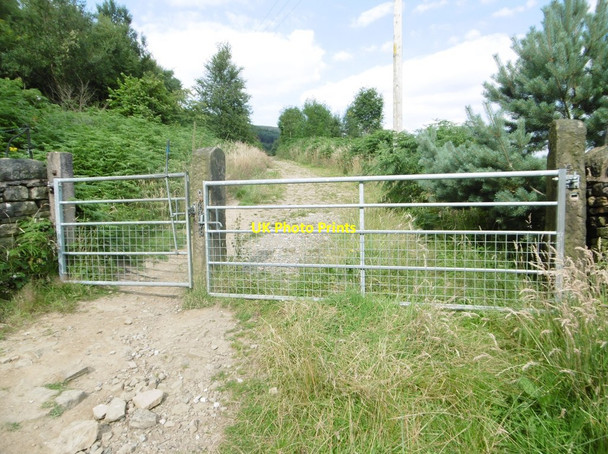 Photo 6"x4" Tintwistle, gate Deepclough c2015