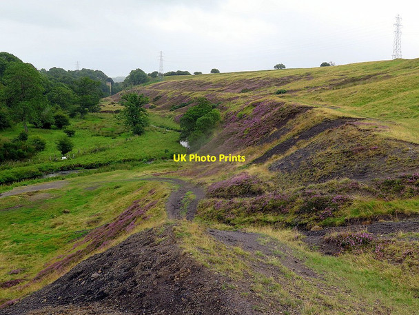Photo 6"x4" Colliery spoil heaps along the River Gaunless Cockfield\/NZ1224 c2015
