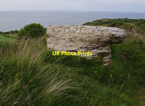 Photo 6"x4" Limestone boulder, Bwrdd Arthur Fedw Fawr\/SH6081 c2015