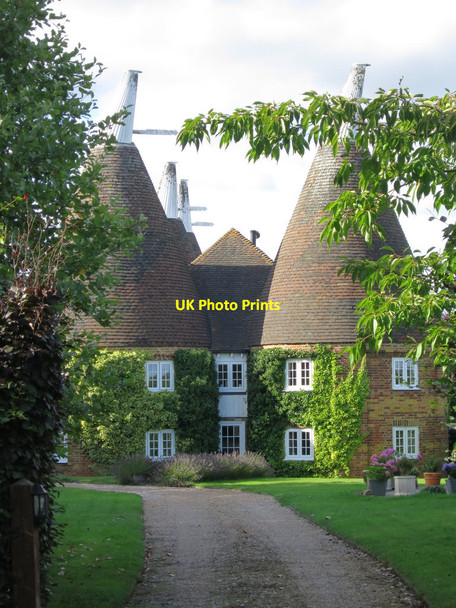 Photo 6"x4" Reed Court Oast & Flanders Oast, Hunton Road, Chainhurst Chainhurst c2015