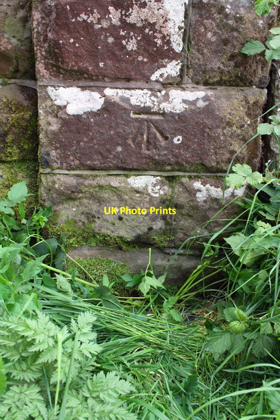 Photo 6"x4" Benchmark on Thacka Lane railway bridge Penrith c2015