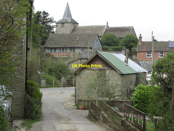 Photo 6"x4" Gladestry village & parish church Gladestry c2015