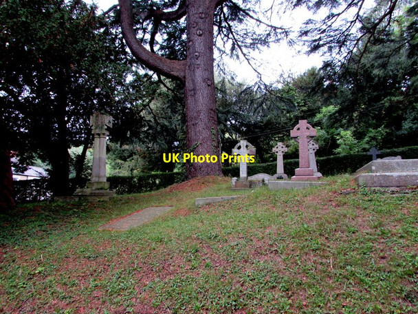 Photo 6"x4" Celtic crosses in St Madoc's churchyard, Llanbadoc Usk\/Brynbuga c2015