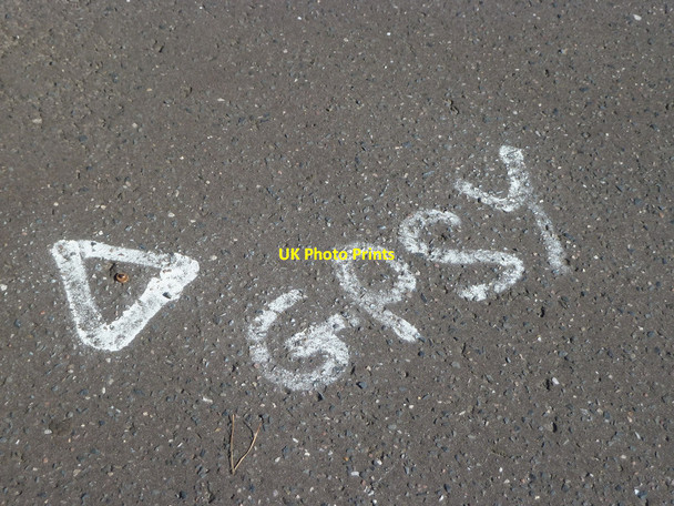 Photo 6"x4" Symbol on Chequer Lane bridge over M58 at Pimbo Skelmersdale c2015