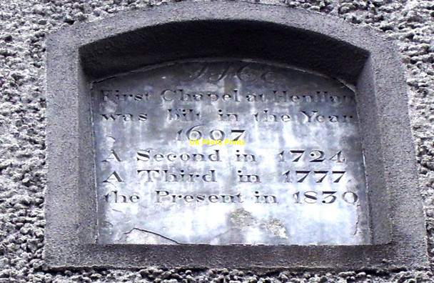 Photo 6"x4" Henllan Chapel - plaque Henllan Amgoed c2015
