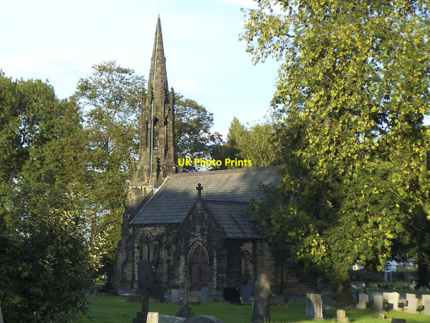 Photo 6"x4" Armley Hill Top Cemetery (3): chapel Hill Top\/SE2534 c2015