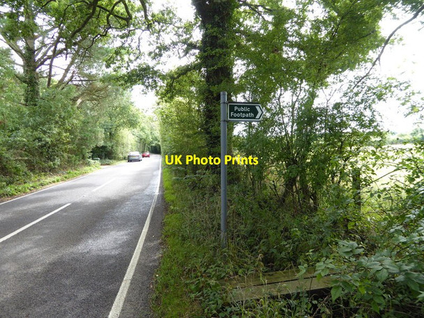 Photo 6"x4" Footpath junction on the B2139 Goose Green\/TQ1118 c2015