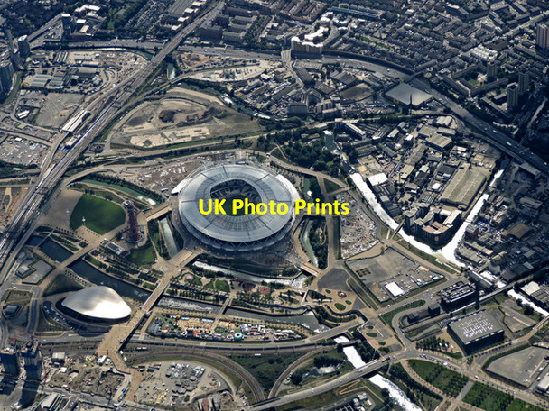 Photo 6"x4" Queen Elizabeth Olympic Park from the air Stratford\/TQ3884 c2015