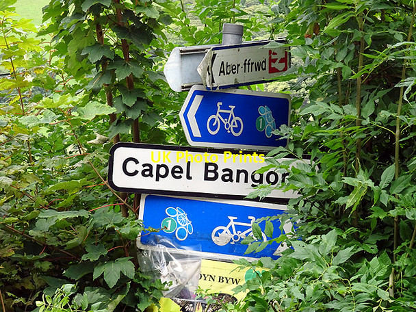 Photo 6"x4" Signs at the road junction in Aberffrwd Aberffrwd\/SN6878 c2015