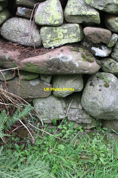 Photo 6"x4" Benchmark on stone in wall NW of High Scales Scout Green c2015