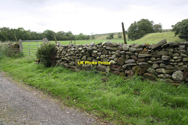 Photo 6"x4" Dry stone wall beside minor road near High Scales Scout Green c2015