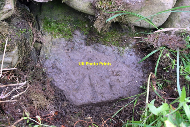 Photo 6"x4" Benchmark on stone at base of wall near Eskew Beck House Greenholme\/NY5905 c2015