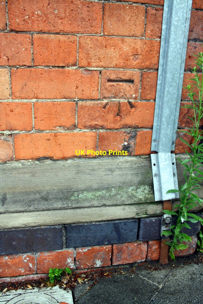 Photo 6"x4" Benchmark on the Victoria Leisure Centre Nottingham\/SK5641 c2015