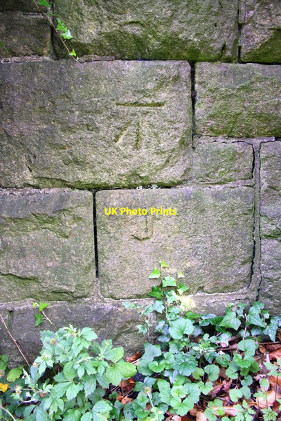 Photo 6"x4" Benchmark on railway bridge SAC\/7 Settle c2015