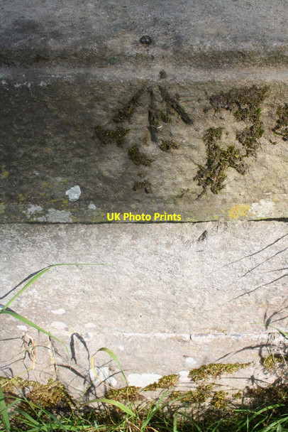 Photo 6"x4" Benchmark on Giggleswick Station bridge Settle c2015