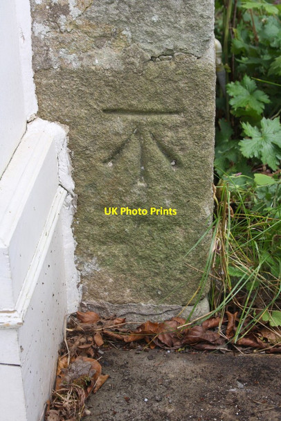 Photo 6"x4" Benchmark on Craven Ridge Farm House Lawkland Green c2015
