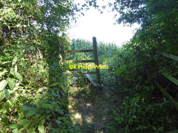 Photo 6"x4" Footpath reaches stile at junction Hole Street c2015
