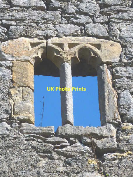 Photo 6"x4" Detail of upper window, Hazelslack Tower Carr Bank c2015