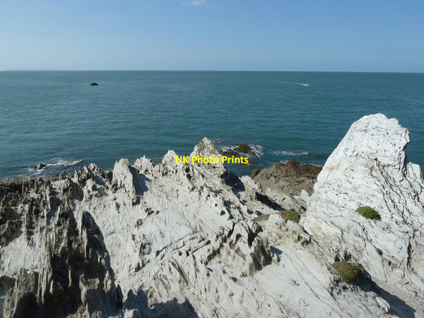 Photo 6"x4" Rocks at Morte Point Mortehoe c2015