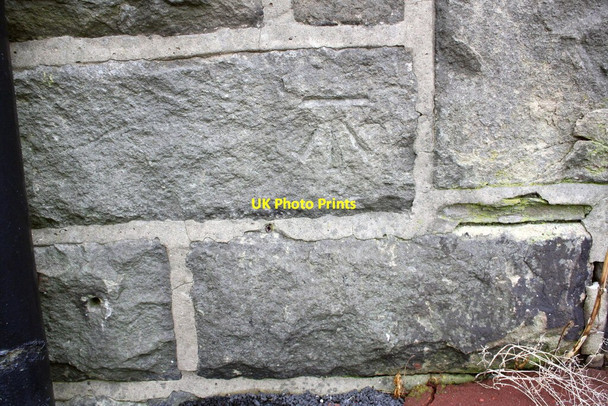 Photo 6"x4" Benchmark on Long Ing Lane mill Barnoldswick\/SD8746 c2015