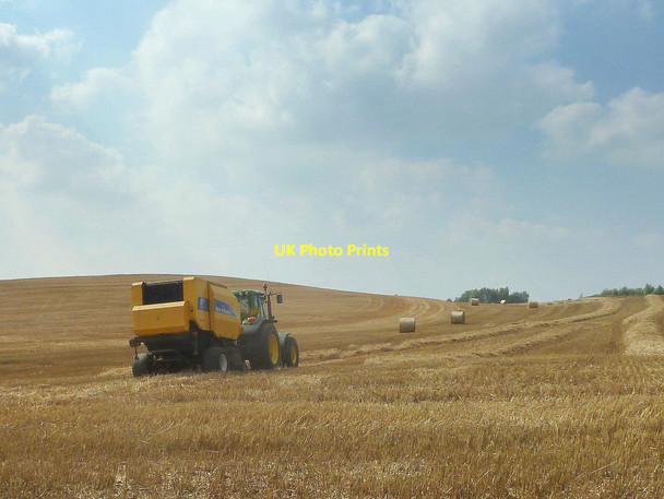 Photo 6"x4" Baling in fields west of Upholland Road, Billinge Billinge c2015