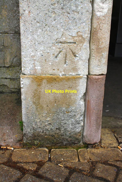 Photo 6"x4" Benchmark on the station building Stamford\/TF0207 c2015
