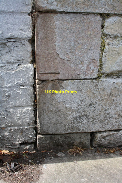 Photo 6"x4" Benchmark on Church Lane railway bridge Stamford\/TF0207 c2015