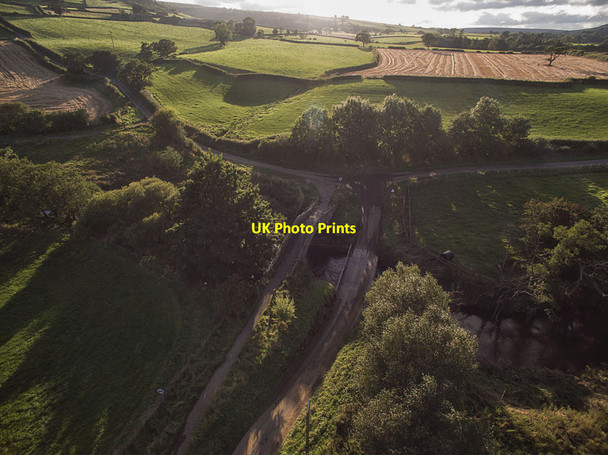 Photo 6"x4" Duck Bridge and adjacent Irish Ford Ainthorpe c2015