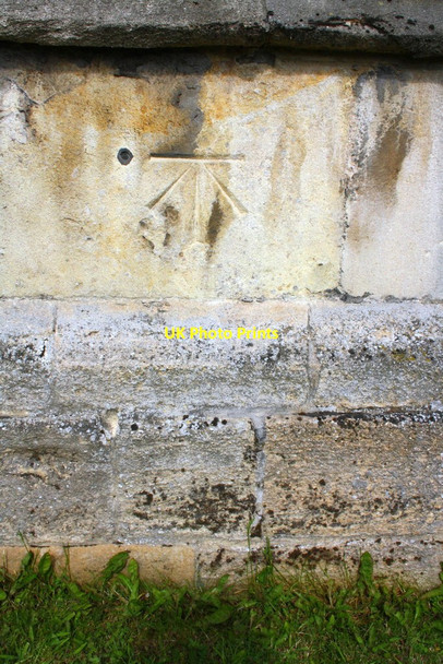 Photo 6"x4" Benchmark on All Saints Church Stamford\/TF0207 c2015