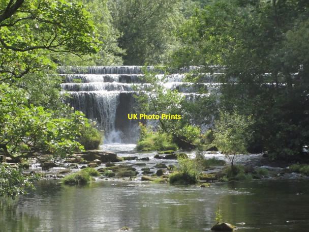 Photo 6"x4" Weir on R Wye, Monsal Dale Little Longstone c2015