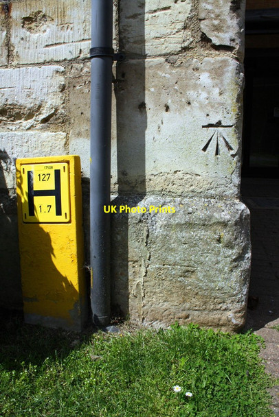 Photo 6"x4" Benchmark on former depot building, Welland Mews Stamford\/TF0207 c2015