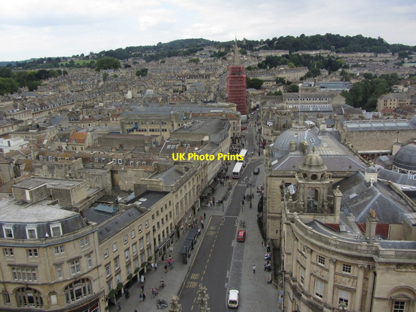 Photo 6"x4" On the tower of Bath Abbey - View towards High St Bath\/ST7464 c2015