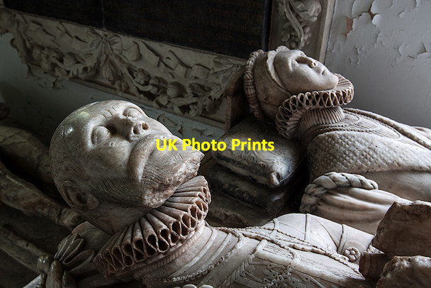 Photo 6"x4" The old Holy Trinity church, Wentworth - monument to Thomas Wentworth (detail - 2) Wentworth\/SK3898 c2015