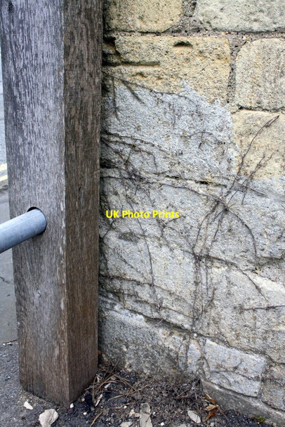Photo 6"x4" Benchmark on 'The Bell at Stow' Stow-on-the-Wold c2015