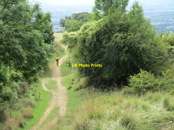 Photo 6"x4" Cycling down Bredon Hill Bredon's Norton c2015