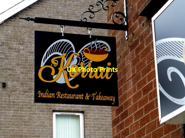Photo 6"x4" Sign, Korrai Indian Restaurant & Takeaway Omagh c2015