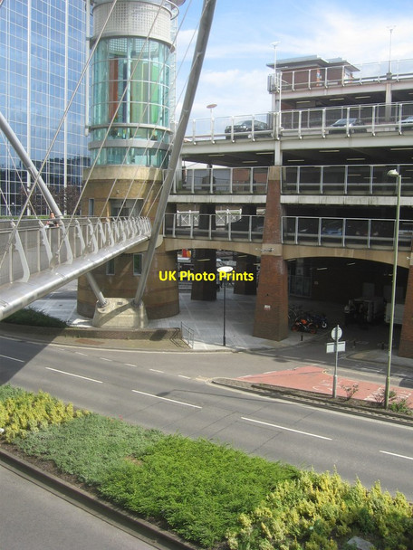 Photo 6"x4" Bridge to the bus station Basingstoke c2015