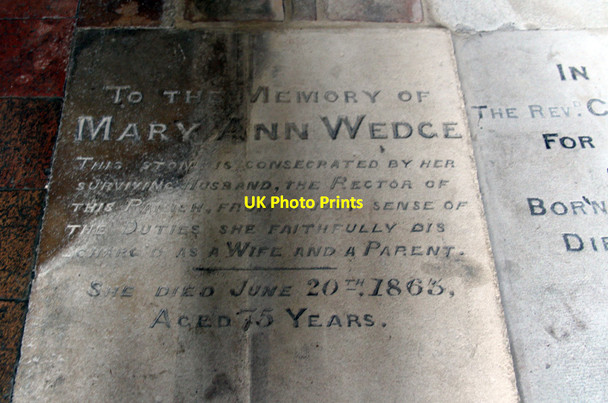 Photo 6"x4" St Augustine, Burrough Green - Ledger slab Burrough Green c2015