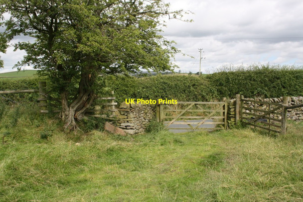 Photo 6"x4" Gateway from field onto minor road near Sugar Hill Hellifield c2015