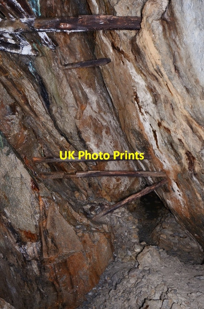 Photo 6"x4" Goldscope Copper Mine - Stope and wheelchamber Little Town\/NY2319 c2015