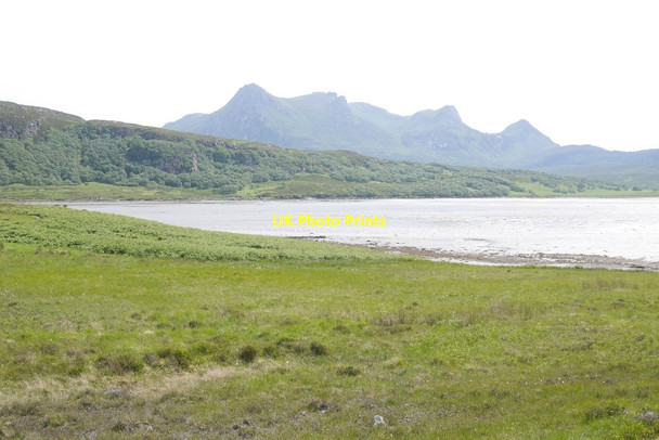 Photo 6"x4" Kyle of Tongue and Ben Loyal Loch na h-Airigh Bige c2015