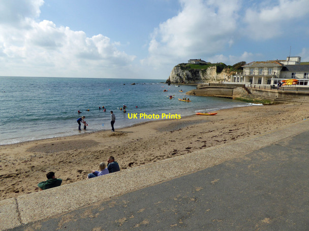 Photo 6"x4" Freshwater Bay (IOW) Freshwater Bay\/SZ3485 c2015