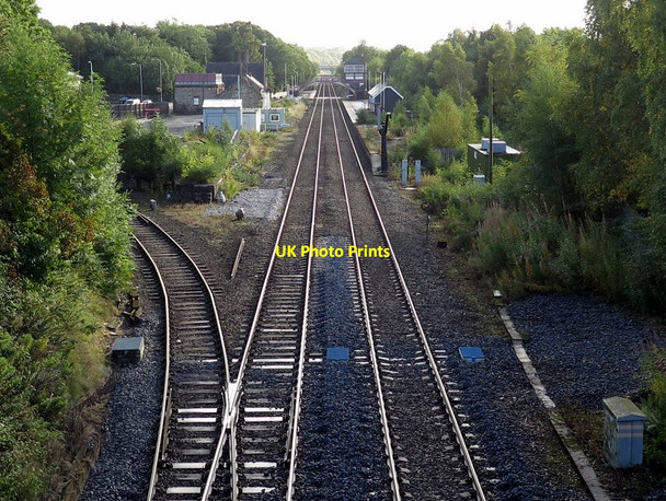 Photo 6"x4" Railway approaching Haltwhistle Station from Haltwhistle Bridge Haltwhistle c2015