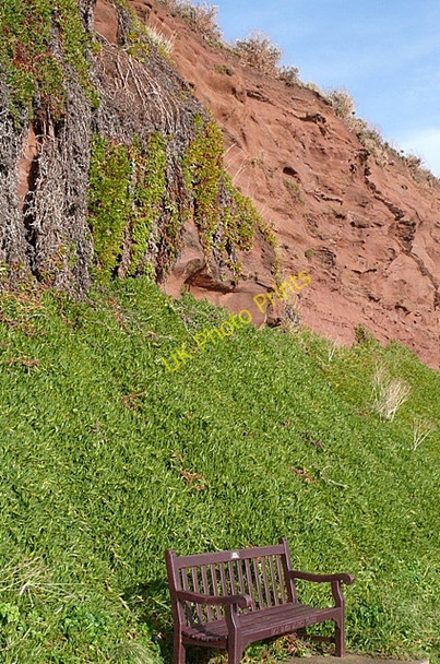 Photo 6"x4" Budleigh Salterton cliffs Budleigh Salterton c2009