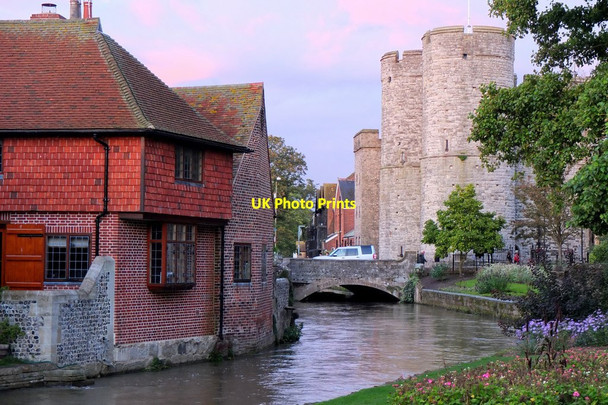 Photo 6"x4" West Gate and the Great Stour, Canterbury Canterbury\/TR1457 c2015