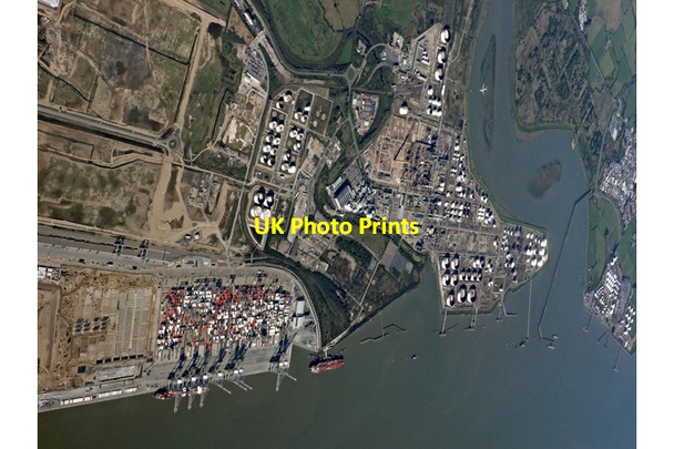Photo 6"x4" Thames Haven from the air Corringham\/TQ7083 c2015
